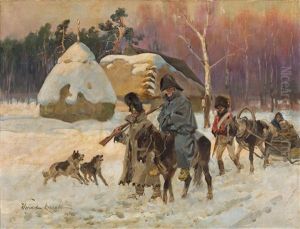 Scena Z Kampanii Napoleonskiej by Jerzy Kossak