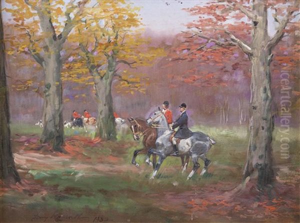 Ausritt Zur Jagd Im Herbstwald - view 1