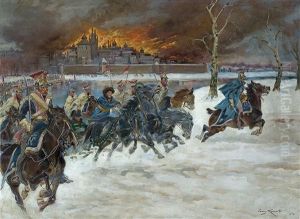 Napoleon's Army Leaving Moscow