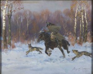 Pursuit by Jerzy Kossak