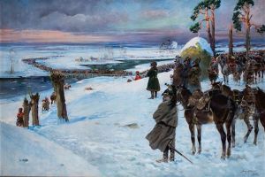 Napoleon Ze Sztabem by Jerzy Kossak