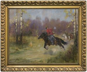 Ulan Chasing Bolshevik by Jerzy Kossak