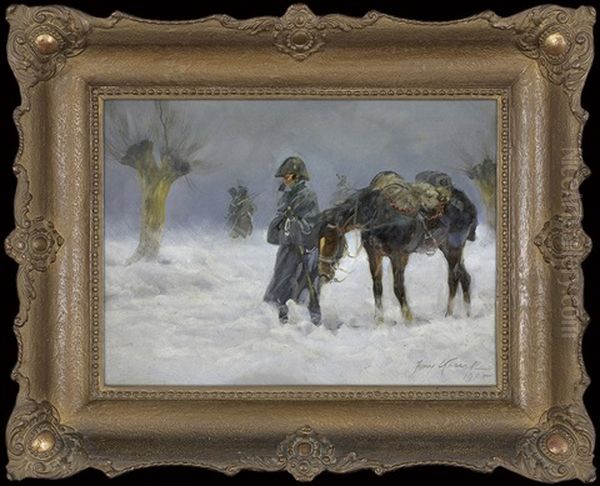 Napoleon Soldiers Coming Back From Moscow - view 1