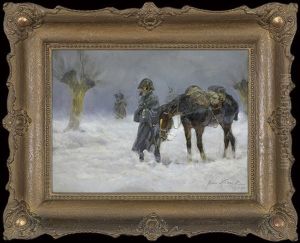 Napoleon Soldiers Coming Back From Moscow by Jerzy Kossak