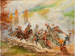 Die Attacke by Jerzy Kossak