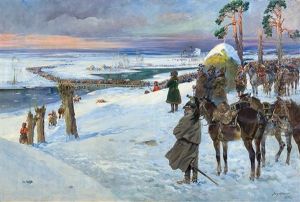 Napoleon With A Staff by Jerzy Kossak
