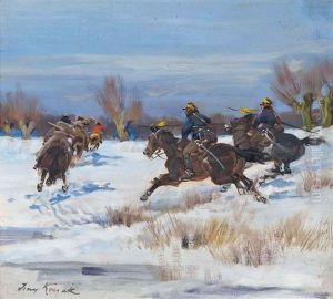 In Hot Pursuit by Jerzy Kossak