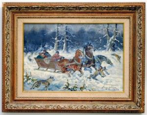 Wolves Attacking Troika by Jerzy Kossak