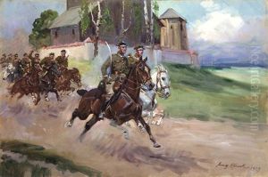 Oddzial Kawalerii by Jerzy Kossak