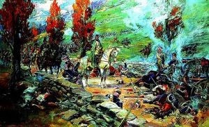 Napoleon W Wawozie Somosierry by Jerzy Kossak
