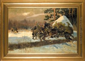 In Pursuit by Jerzy Kossak