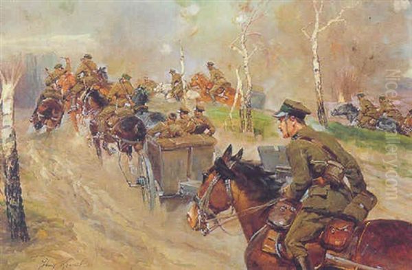 Polnische Infanterie Am Ruckzug - view 1