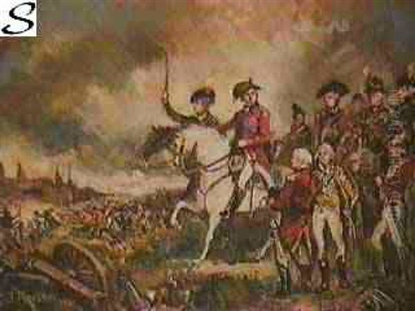 Napoleon Leading His Troops At Waterloo - view 1