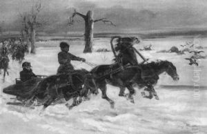 Napoleon Im Ruslandfeldzug by Jerzy Kossak
