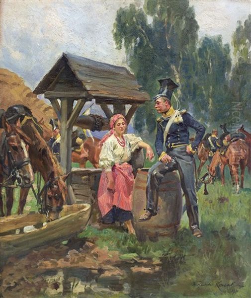 Uhlan And Girl - view 1