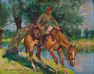 By The Water by Woiciech Ritter Von Kossak