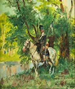 Soldat Hoch Zu Ross by Woiciech Ritter Von Kossak