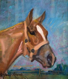 The Head Of A Horse by Woiciech Ritter Von Kossak