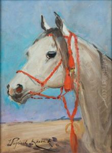 Horse Head Study by Woiciech Ritter Von Kossak