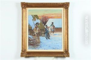 Polish Soldiers From Napoleanic Wars by Woiciech Ritter Von Kossak