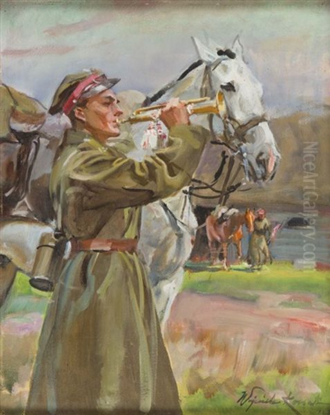 Bugler With A Horse - view 1