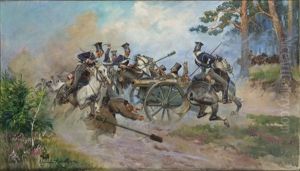 Battle Of Stoczek by Woiciech Ritter Von Kossak