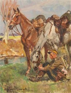 Soldier by Woiciech Ritter Von Kossak