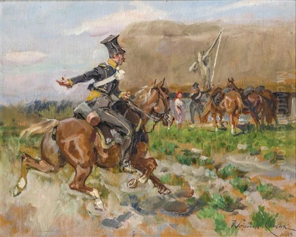 A Mounted Polish Uhlan Officer - view 1