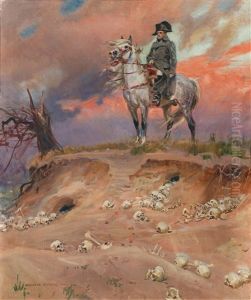 Napoleon Auf Dem Schlachtfeld by Woiciech Ritter Von Kossak