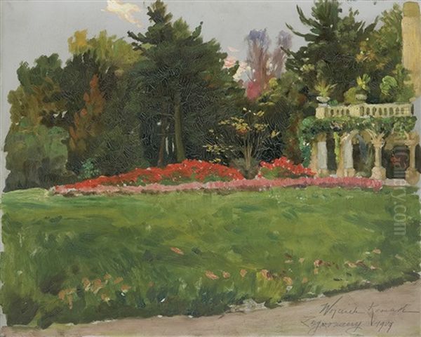 Garden In Front Of The Palace In Zagorzany - view 1