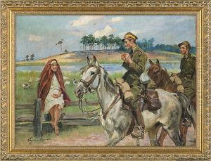 Lancers Patrol by Woiciech Ritter Von Kossak
