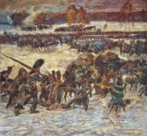 Napoleon's Retreat From Moscow by Woiciech Ritter Von Kossak