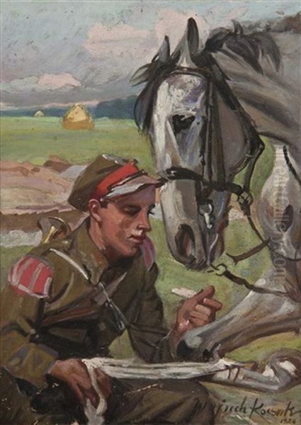 Wrapping His Horse - view 1