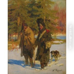 The French Old Guard Retreating From Russia