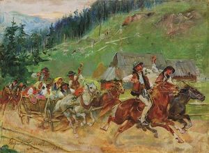 Highlander Wedding by Woiciech Ritter Von Kossak