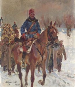 Leading The Troops by Woiciech Ritter Von Kossak