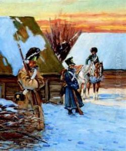 Napoleon's Troops In Poland by Woiciech Ritter Von Kossak
