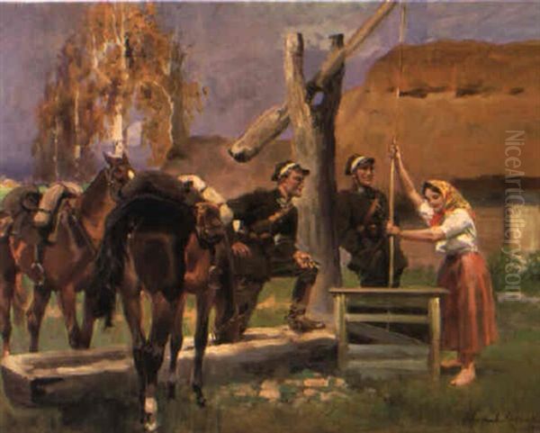 Resting At The Well - view 1