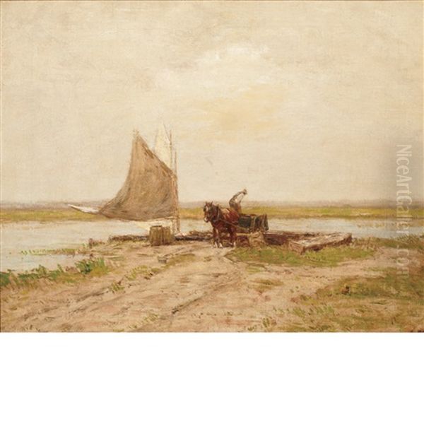 Gathering Salt Hay At Brookhaven, Long Island - view 1