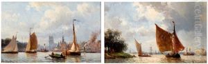 Schepen Op De Merwede, Schepen Voor De Haven Van Dordt (2 Works) Schepen Op De Merwede, Schepen Voor De Haven Van Dordt (2 Works)