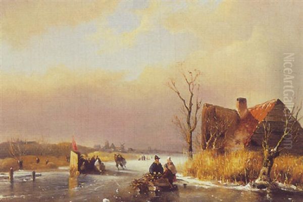Figures In A Winter Landscape - view 1