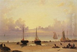 Plage De Scheveningen by Everhardus Koster