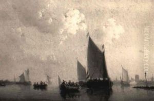 Im Hafen Von Amsterdam by Everhardus Koster