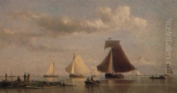 Boats Off The Dutch Coast - view 1
