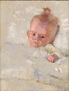 A Portrait Of A Baby by Jo (van Hattem) Koster