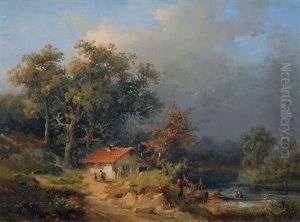 Belebte Fluslandschaft