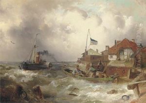 Rowing Out In Choppy Waters