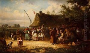 Wesele Wiejskie Z Okolic Warszawy by Franciszek Kostrzewski