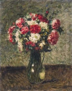 Still Life With Flowerss by Jozsef Koszta