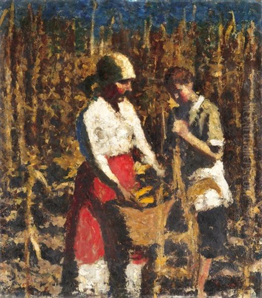 Cornhusking - view 1